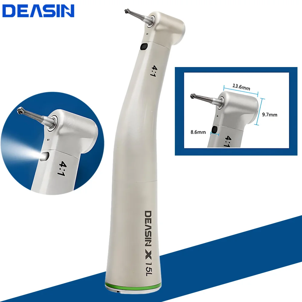 Dental 4:1 Niedrige Geschwindigkeit Handstück Contra Winkel Mit Glasfaser X15L Dental Endodontie Ausrüstung Zahnmedizin Werkzeuge Instrument