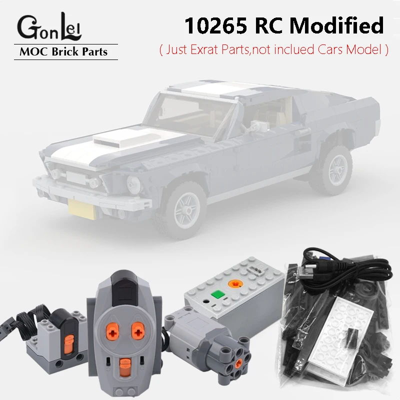 

NEW Technical Modified Remote Control Electric 21047 Fords Mustangs Racing Sets RC Building Blocks Toys Fit For MOC 10265