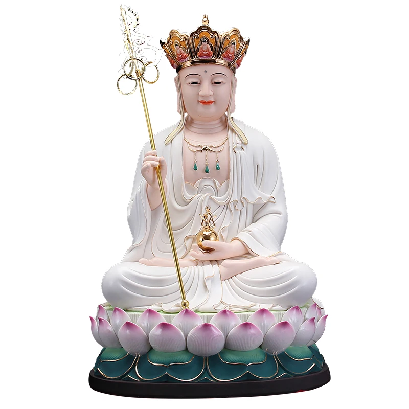 

Ceramic Tang Color Gizang Bodhisattva Statue Ornament for Buddha Decoration