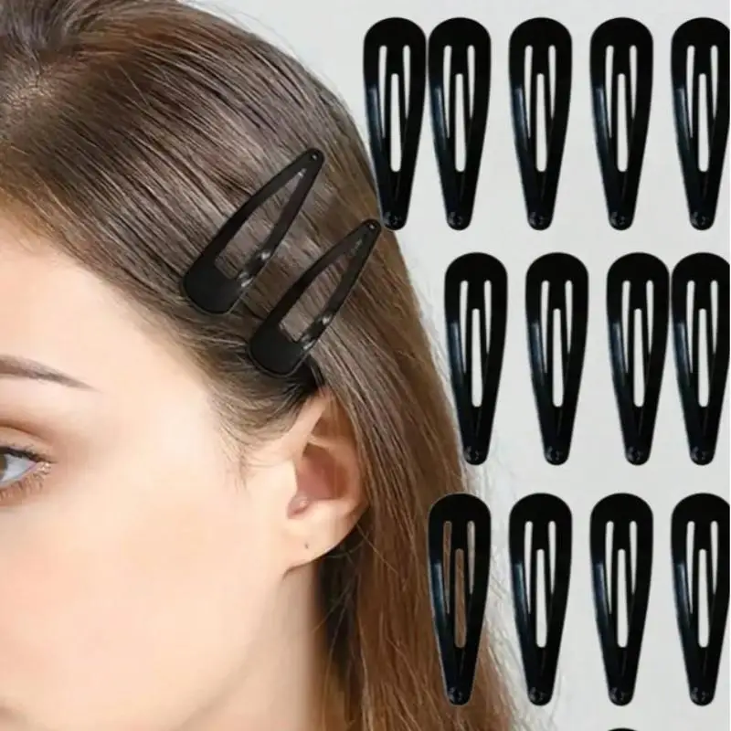20/40 Stück Schwarze Haarspangen 2 Zoll für Erwachsene und Kinder Haaraccessoires Haarwerkzeuge Dekorative Metall-Schnappspangen für Frauen – Detail 2