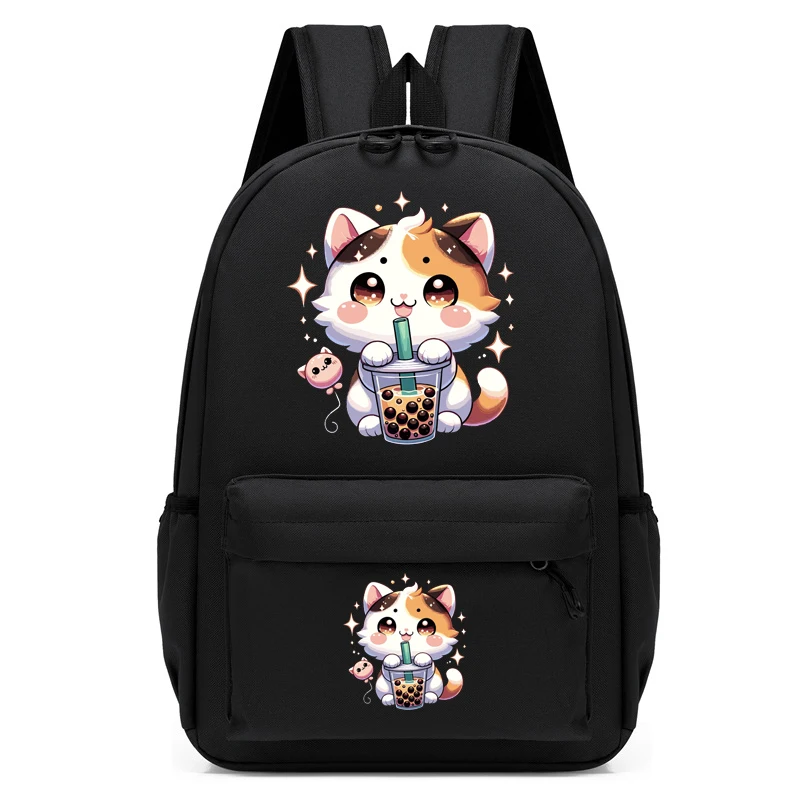 

Female Cute College Backpack Girl Travel Book Backpack Fashion Ladies Leisure Bagpack Women Boba Anime Cat Laptop School Bags