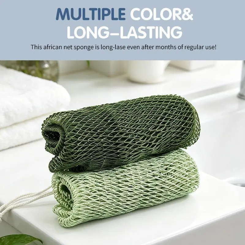 African Net Bath Sponge Shower Puff For Back Exfoliating African Sponge Netsponge Shower Foam Towel