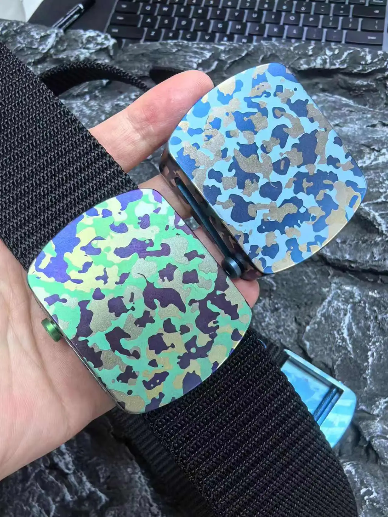 pure-titanium-auatic-bule-belt-nylon-outdoor-tactical-waist-belt-casual-trouser-belt-korean-faion-men's-belt