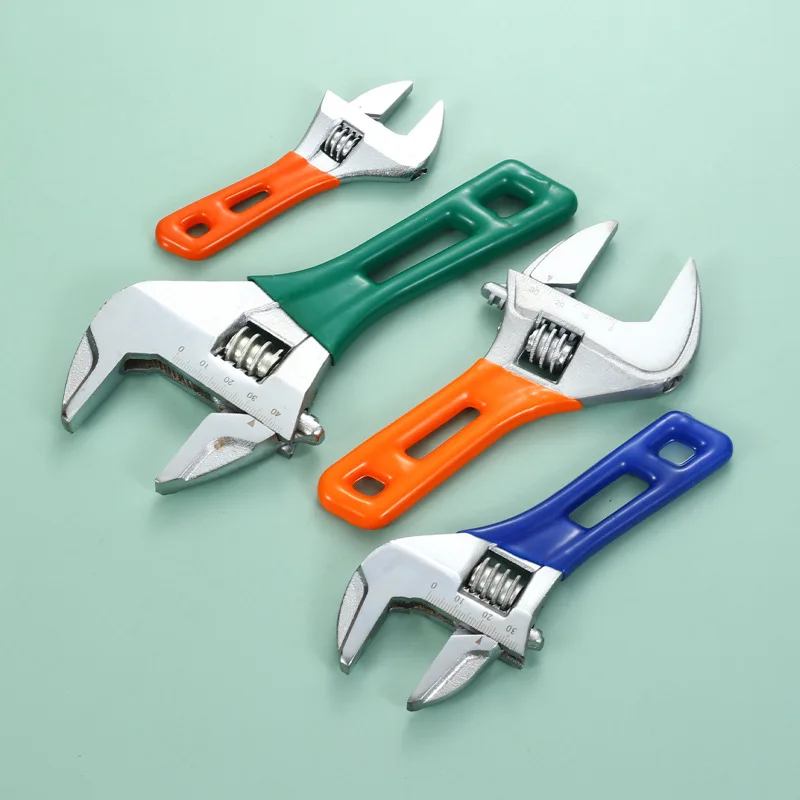 Imagem -04 - Chave Ajustável Mini Macaco Alça Curta Chave Hcs Material Escala Laser Chave Enrolada em Borracha