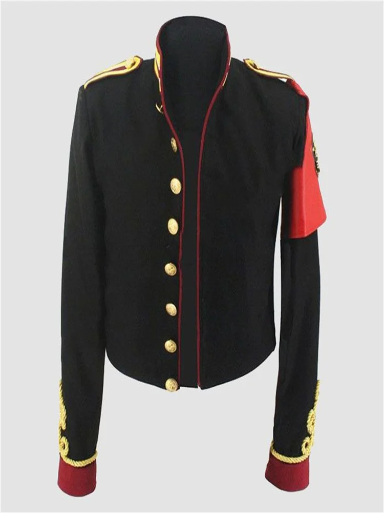 1860s British Military Hussar Renaissance Costume Frock Coat Men's Military Officer's  Coat Custom Made