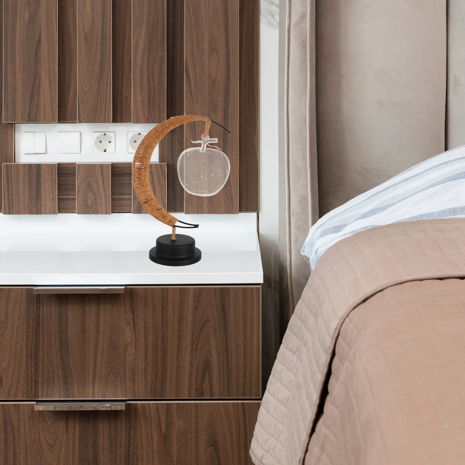 

Apple LED Moon Shaped Table Lamp Bedside Night Light Decorative Desk Lamp Bedroom Atmosphere Bedroom Night Light