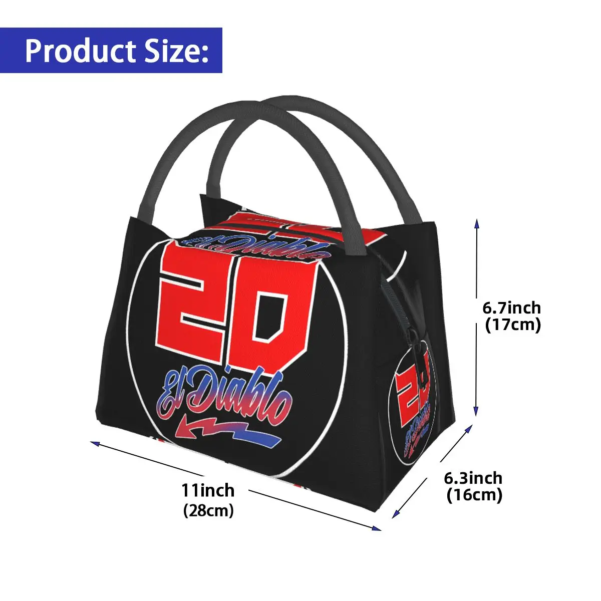 Fabio Quartararo Portable insulation bag for Cooler Thermal Food Office Pinic Container