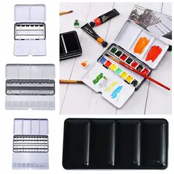 Art Supplies Creative Empty Paint Palette Watercolor Storage Case Pigment Box Grids Slots Painting Tools Drawing Supplies
