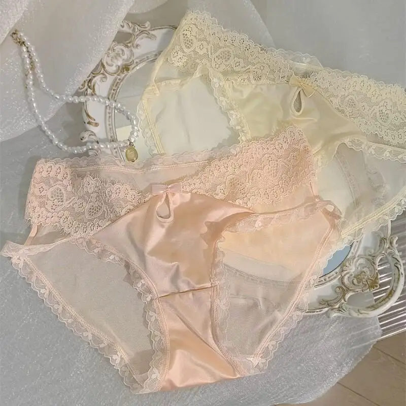 

Комплект из 4 трусиков для девочек и женщин: кружевные, с вырезами, для повседневного ношения, сексуальные, в чистом стиле, бесшовные, дышащие, без натирания