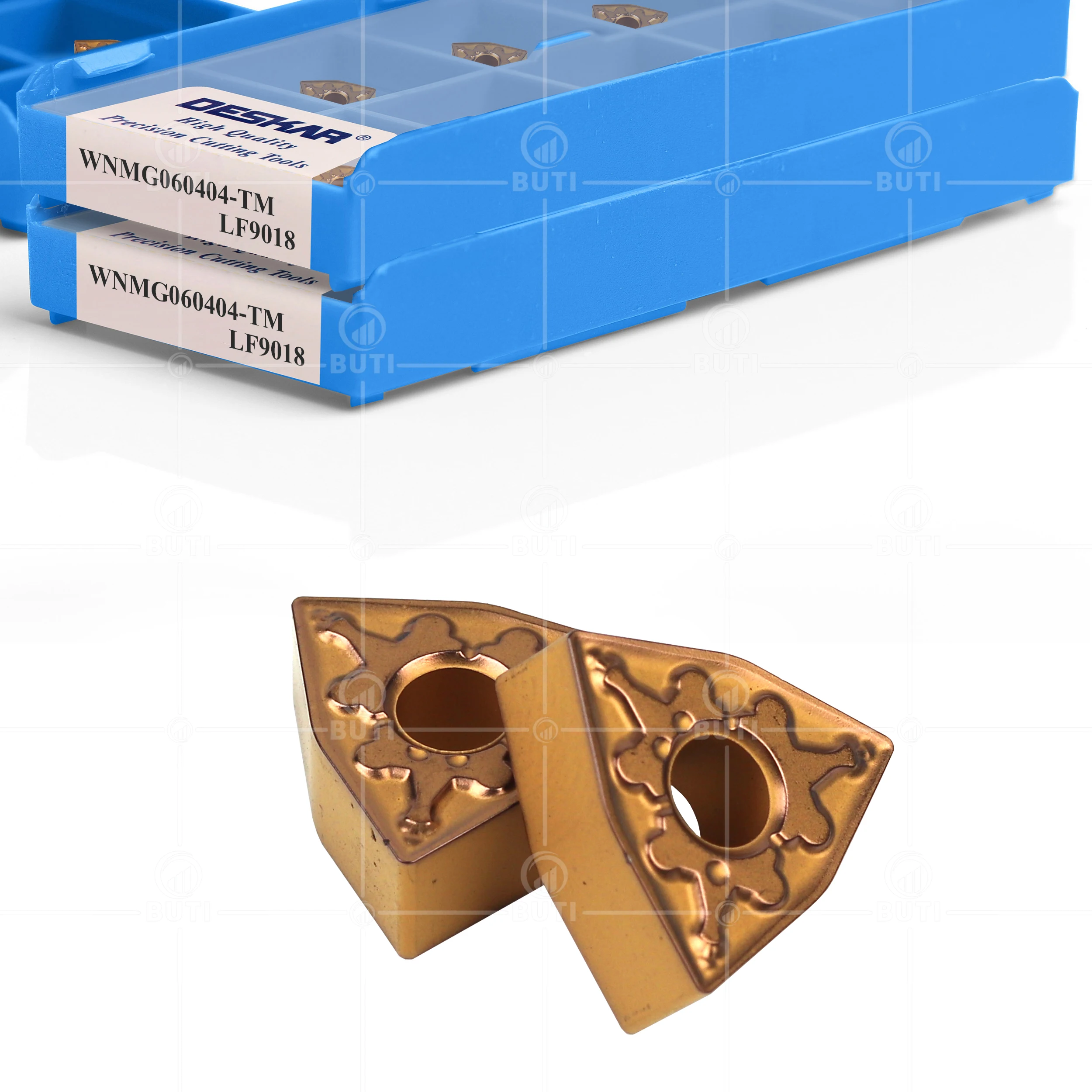 Imagem -03 - Deskar 100 Original Wnmg060404 Wnmg060408 tm Lf9018 Cnc Torno Cortador Ferramenta Carbide Insert External Turning Tool Holder para Aço