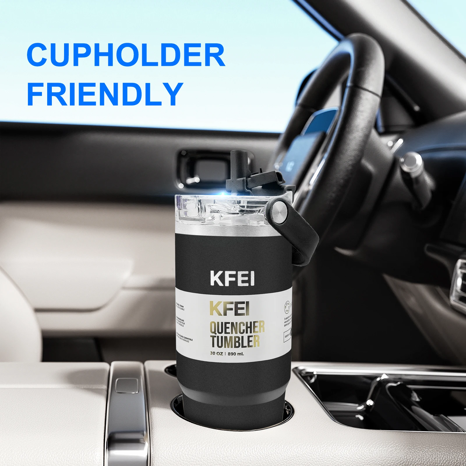 1PCS 30oz Solid Color Double Wall Stainless Tumbler, with Lid And Straw, Keep Warm 12h And Ice 24h, Insulated, Outdoor Stainless