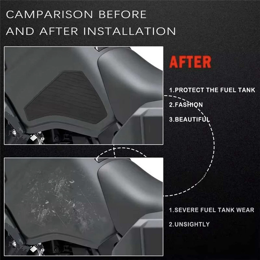 

Reliable Motorcycle Tank Pads Tank Anti-Skid Side Pads Anti-Scratch Protective Stickers For Kawasaki KLR 650 KLR650