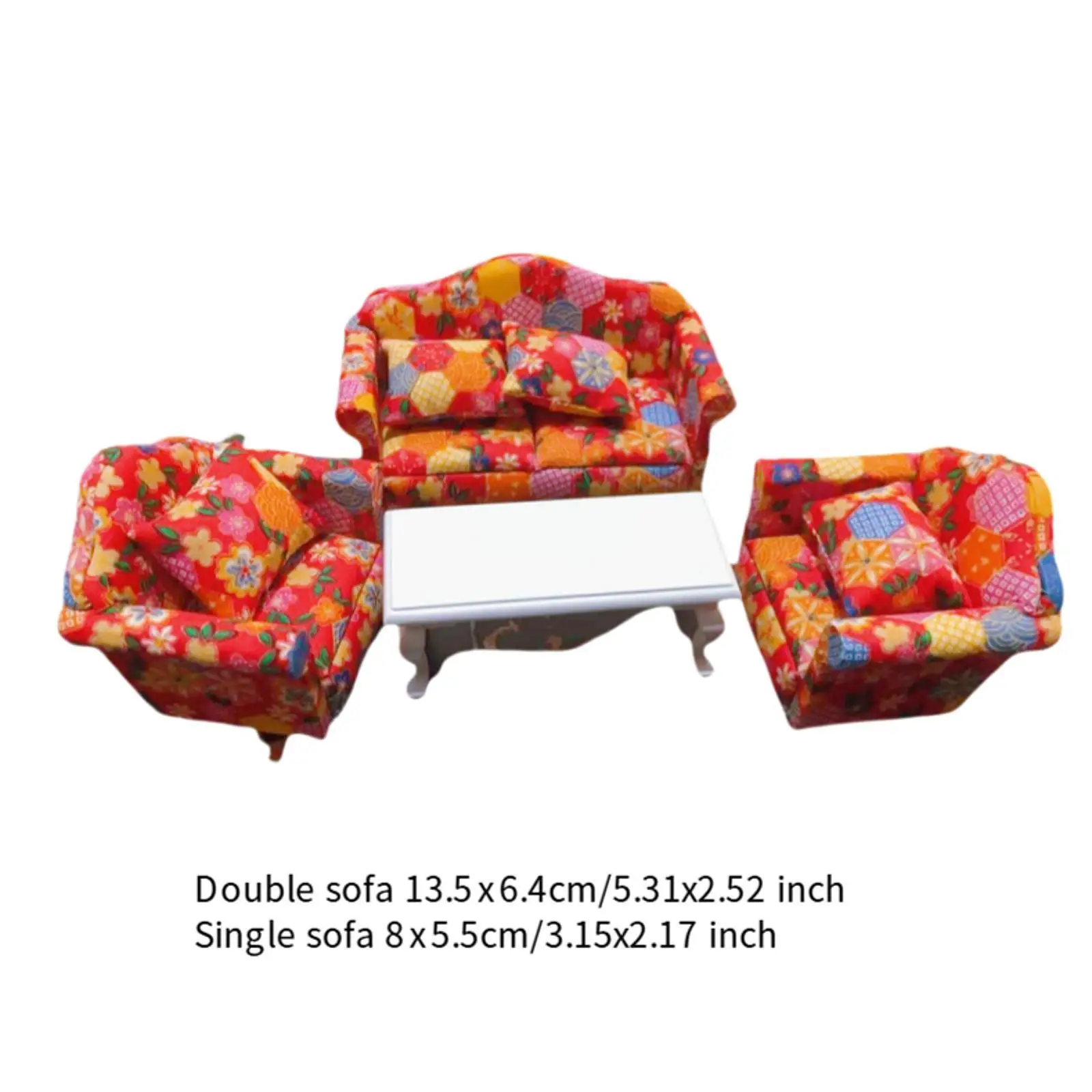 1/12 スケールドールハウスソファドールハウス装飾写真小道具 DIY 装飾ギフトリアルな