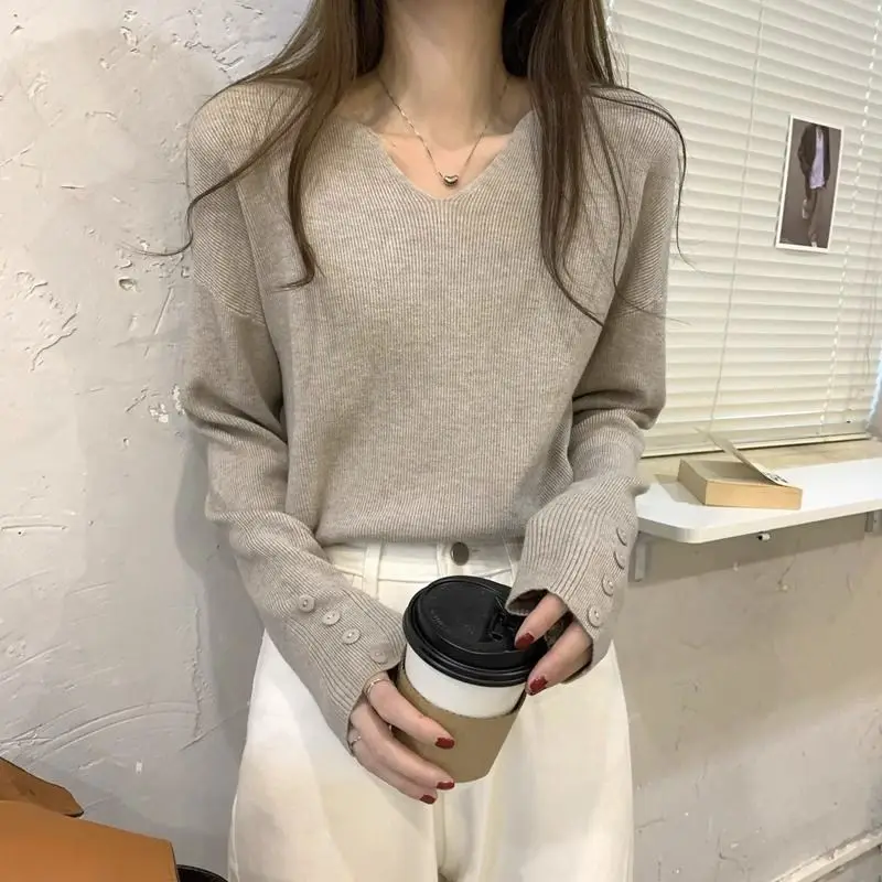 

Sweaters Jumpers Pullovers Woman Sweater Jerseys Alt Contrast Trim Club Night Party Gala Multicolor Elegant Fashion Forward Fit