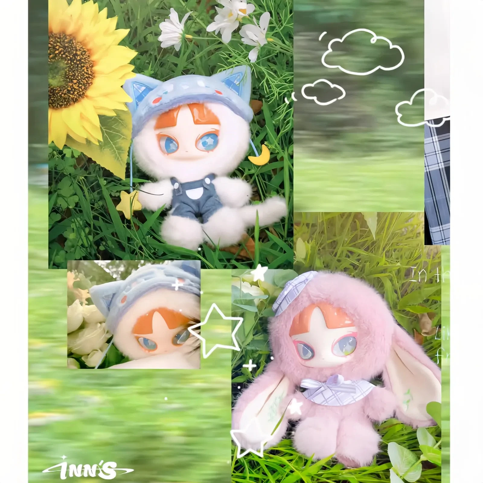 [بقعة] صندوق أعمى من القطيفة من سلسلة Ins الأصلية يمكن ارتداؤه من القبعة الأصلية ترسل هدية عيد ميلاد للأصدقاء