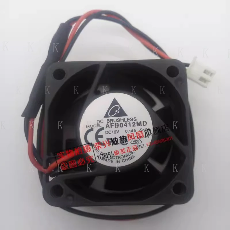 C  FOR  1PCS Delta AFB0412MD-S126 DC12V 0.14A 4CM 4020 2-Wire Dual Ball Bearing Cooling