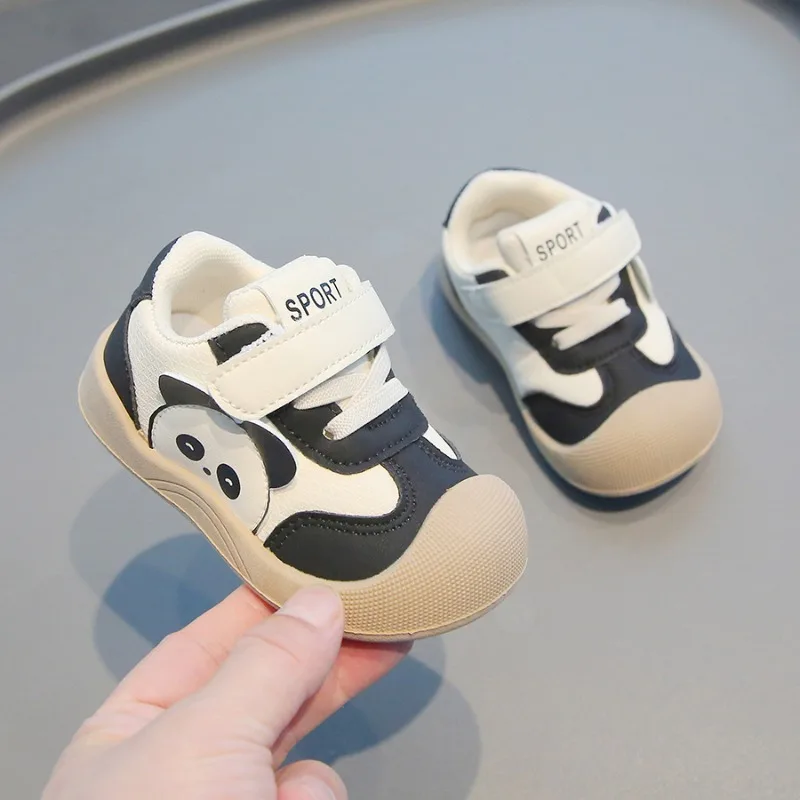 Kids Anti-kick Sneakers Cute Cartoon Panda Pattern Children Walking Shoes for Boys Girls Outdoor Causal Toddlers Sports Shoes