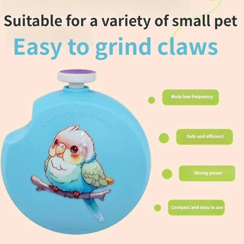 Quiet Electric Beak Grinder Easy Grip Handle Comfortable Bird Owner Experience