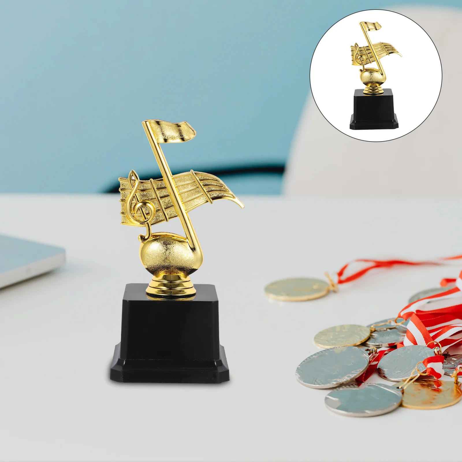 

Music Trophy Musical Competition Gift Small Craft Singing Awards Competitions Mini Instrument