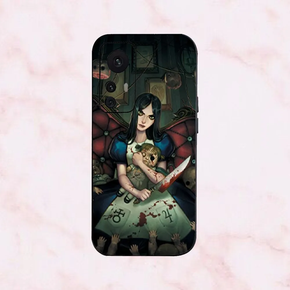 Game Alice M-Madness R-Returns Phone Case For Xiaomi 11 Redmi Note 11 5G 8T 9A 9 10T Note8Pro Note9 12SUltra Black Case