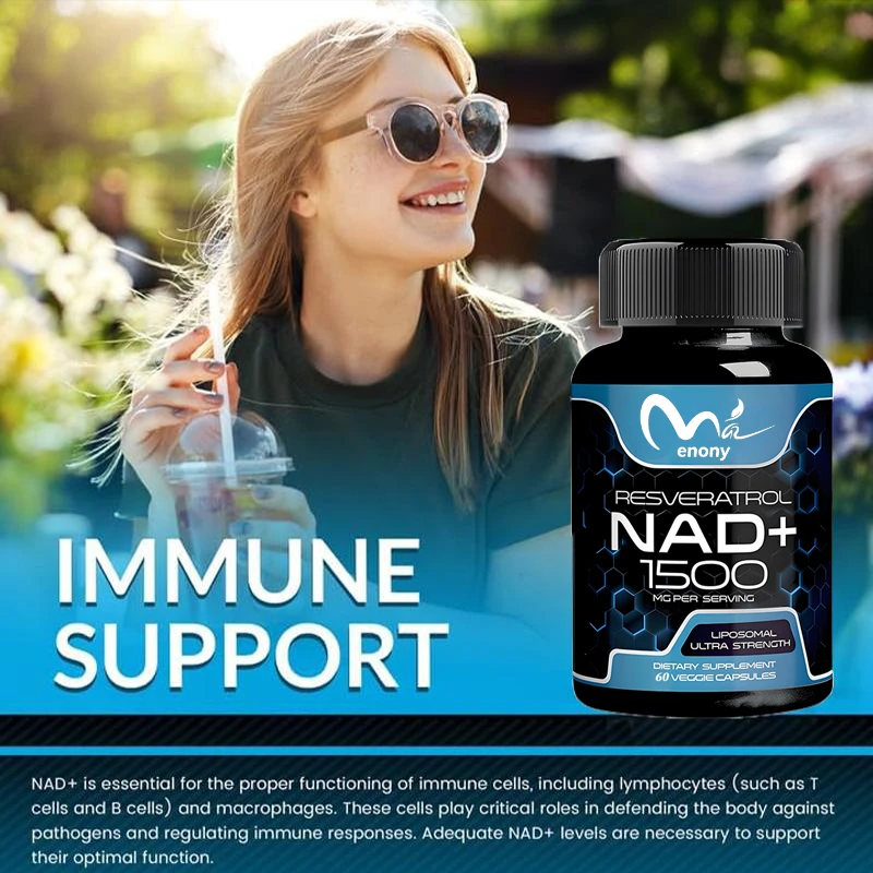 อาหารเสริม NAD, 1500มิลลิกรัมของ Resveratrol ที่มีอาหารเสริม, NAD PLUS promotingsupplement supportcell health60capsules