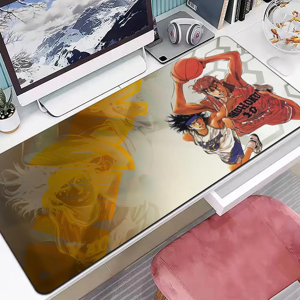 

Коврик для мыши в стиле аниме Slam Dunk Basketball, несколько размеров, большой квадратный коврик для компьютерной офисной игры, настольные коврики, резиновые противоскользящие коврики для мыши