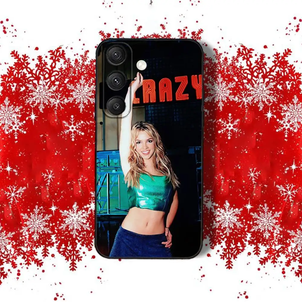 Etui na telefon z motywem piosenkarki Britney Spears dla Samsunga S22, S24, S20, S25, S23, S30, S21, Ultra, Plus, Fe, Lite 4G, 5G, czarne, miękkie.