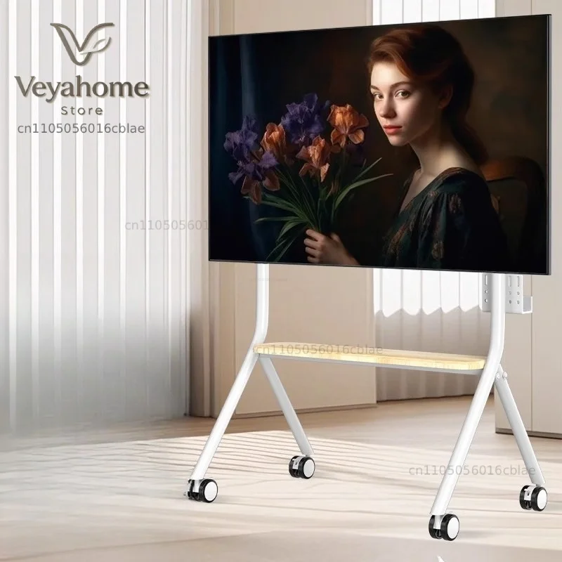 TV Floor Stand Movable Art Cart with Wheels 32/55/65/75/85 inch Universal