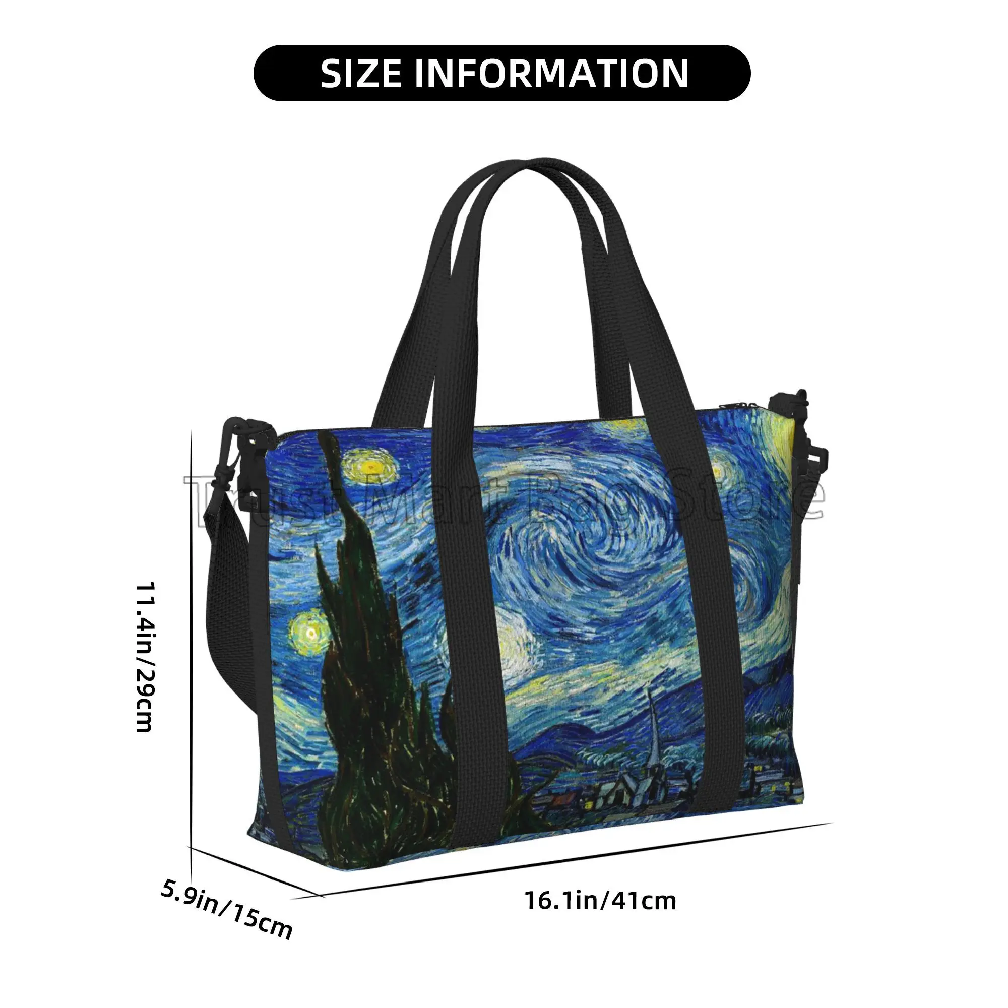 Van Gogh Starry Night borsone da viaggio borsone da viaggio Unisex Casual da allenamento borsa da viaggio portatile impermeabile borsa da notte