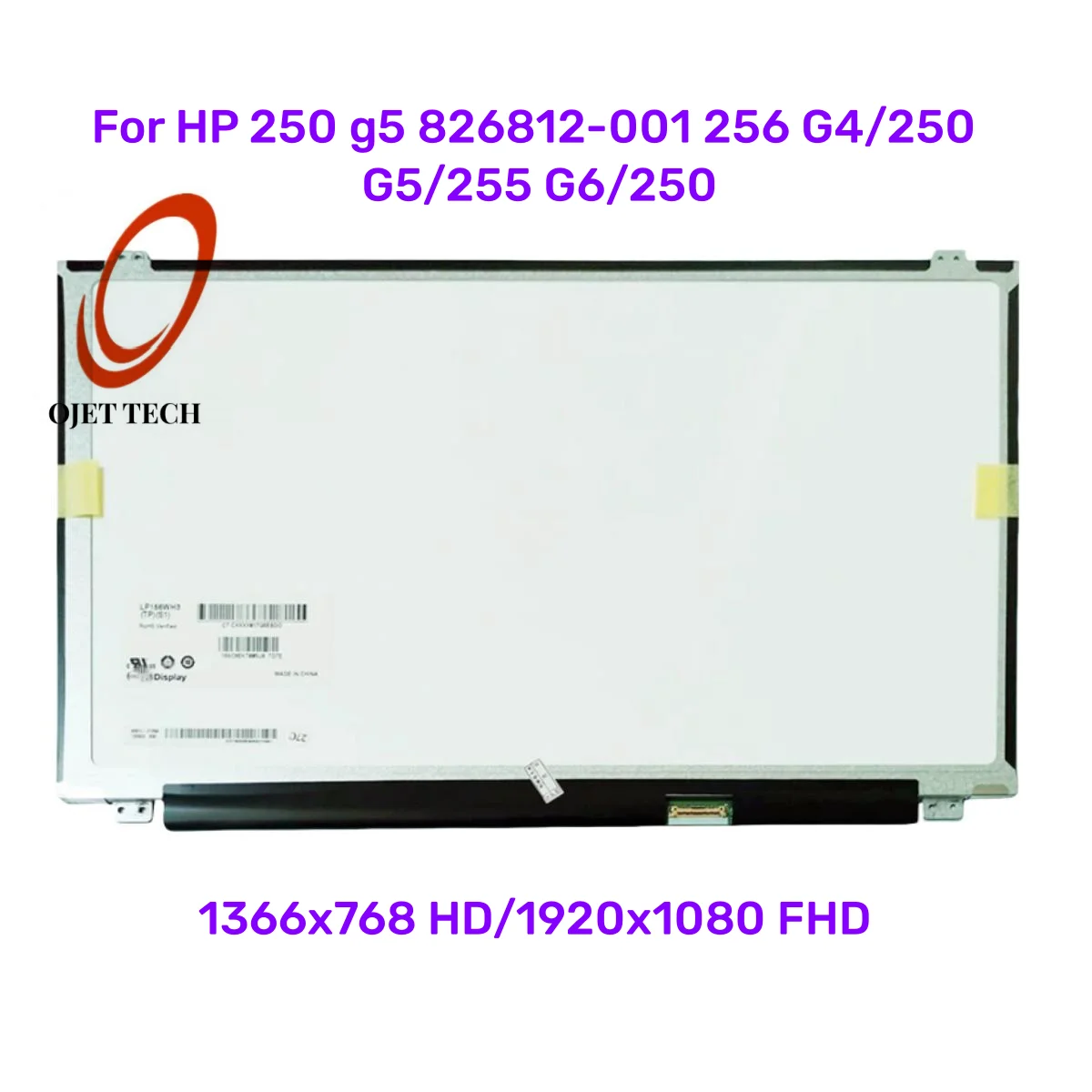 matriz lcd para laptop tela de led display hd fhd 30pin edp hp 250 g5 826812001 256 g4 250 g5 255 g6 250 156 pol 01