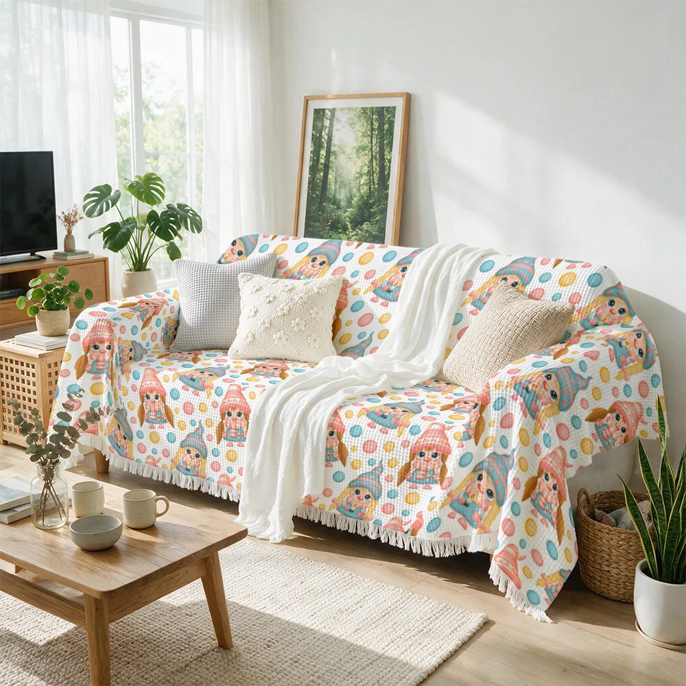 Cute Whimsical Squirrel Pattern Throw Blanket Sofa Couch Throw Cozy Decorative Home Decor for Living Room Cottagecore Aesthetic
