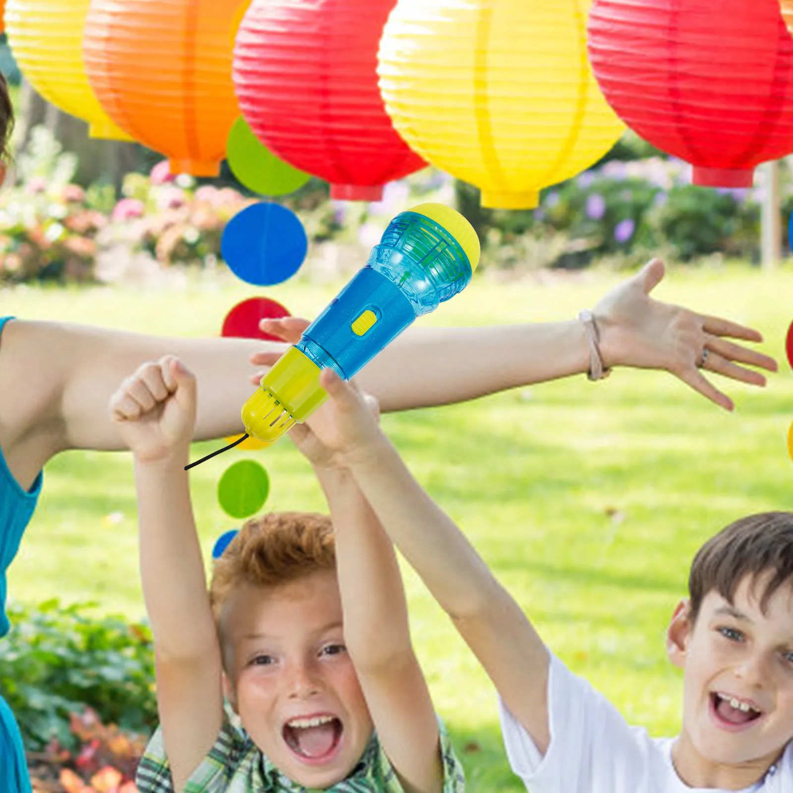 

2 шт. гладкие линии эхо микрофон ролевые игры инструмент пластиковый имитация микрофона для детей подарки на день рождения