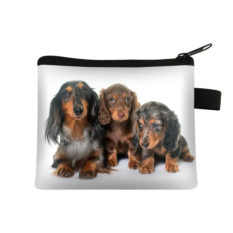 Mini Bag Cartoon Animal Hound Dog Children's Change Bag Card Bag Coin Storage Bag Can Be Customized Coin Purse
