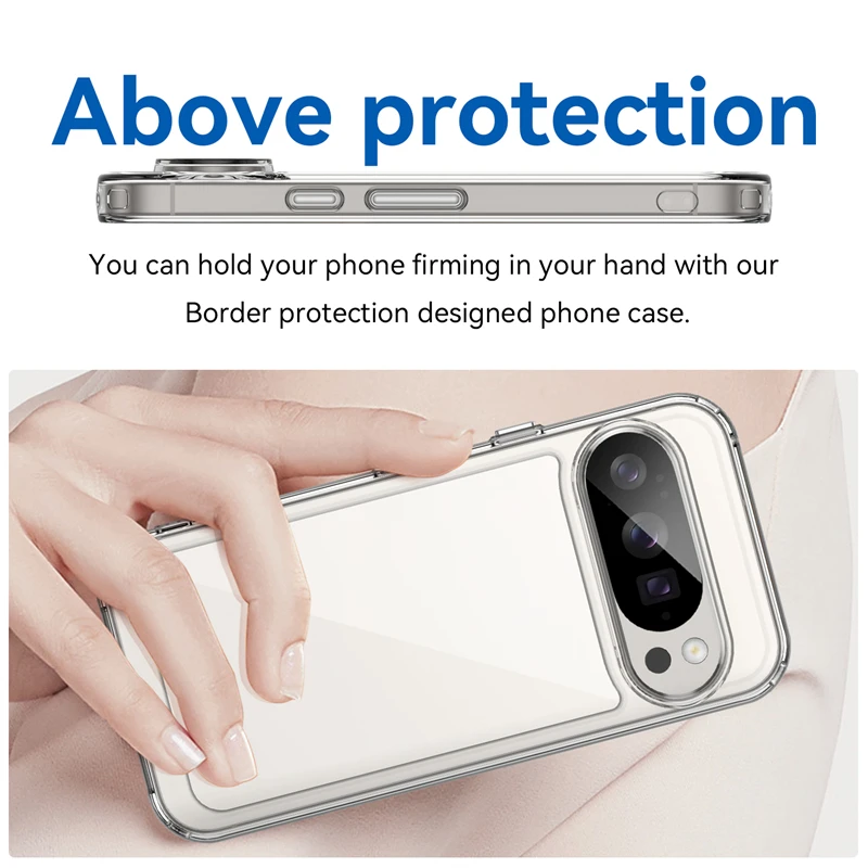 حافظة لهاتف جوجل بيكسل 10 برو حافظة فاخرة من السيليكون الشفاف بكسل 10 برو غطاء ممتص للصدمات من البولي يوريثان غطاء حماية بكسل 10 برو XL #4