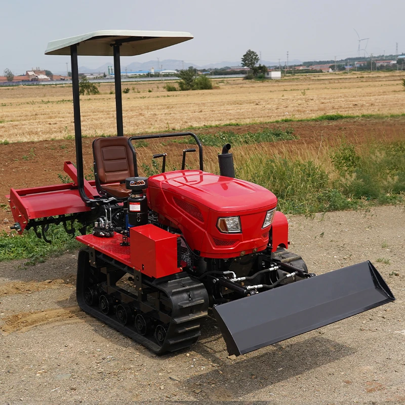 

Многофункциональный роторный культиватор-трактор на гусеничном ходу, 100 л.с., высокомощная сельскохозяйственная техника