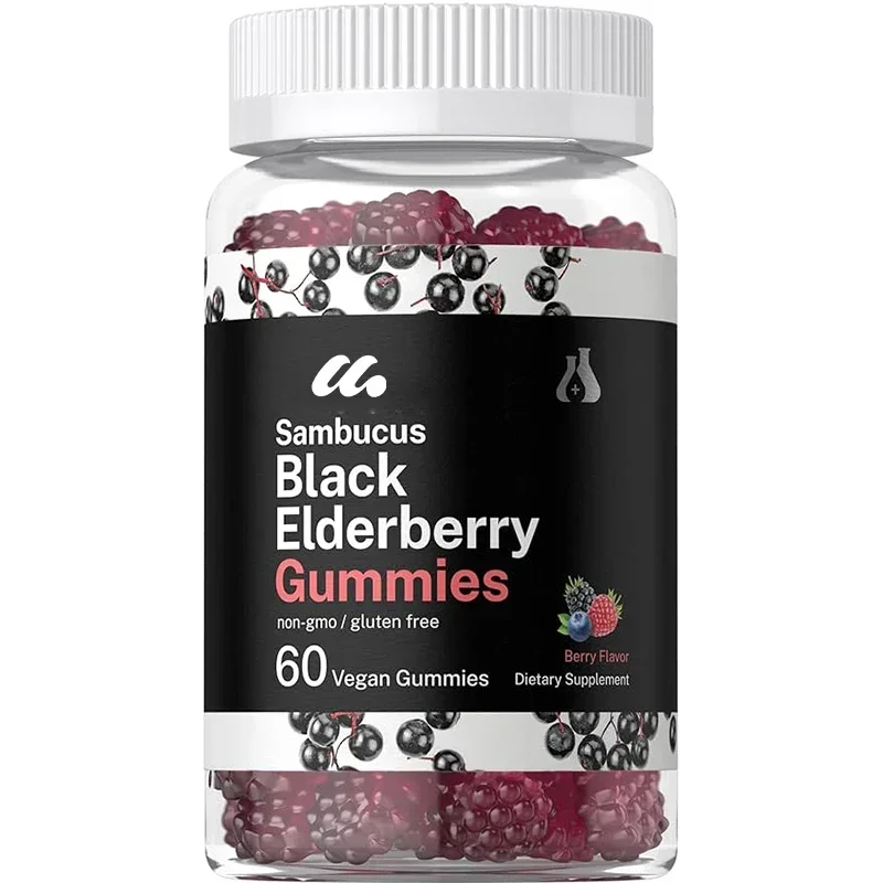 

Black elderberry gummies | contain zinc and vitamin C, with a berry flavor