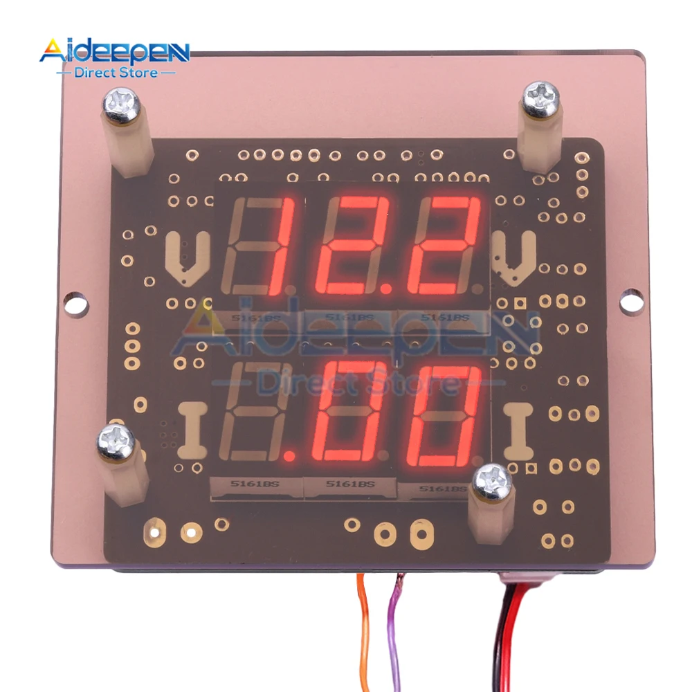 เครื่องวัดกระแสไฟและแรงดันไฟฟ้ากระแสตรงแบบดิจิตอล DC 0-200V แอมมิเตอร์2A แอมมิเตอร์ชิ้นส่วนอุปกรณ์เชื่อมอิเล็กทรอนิกส์แบบทำมือ ICL7107