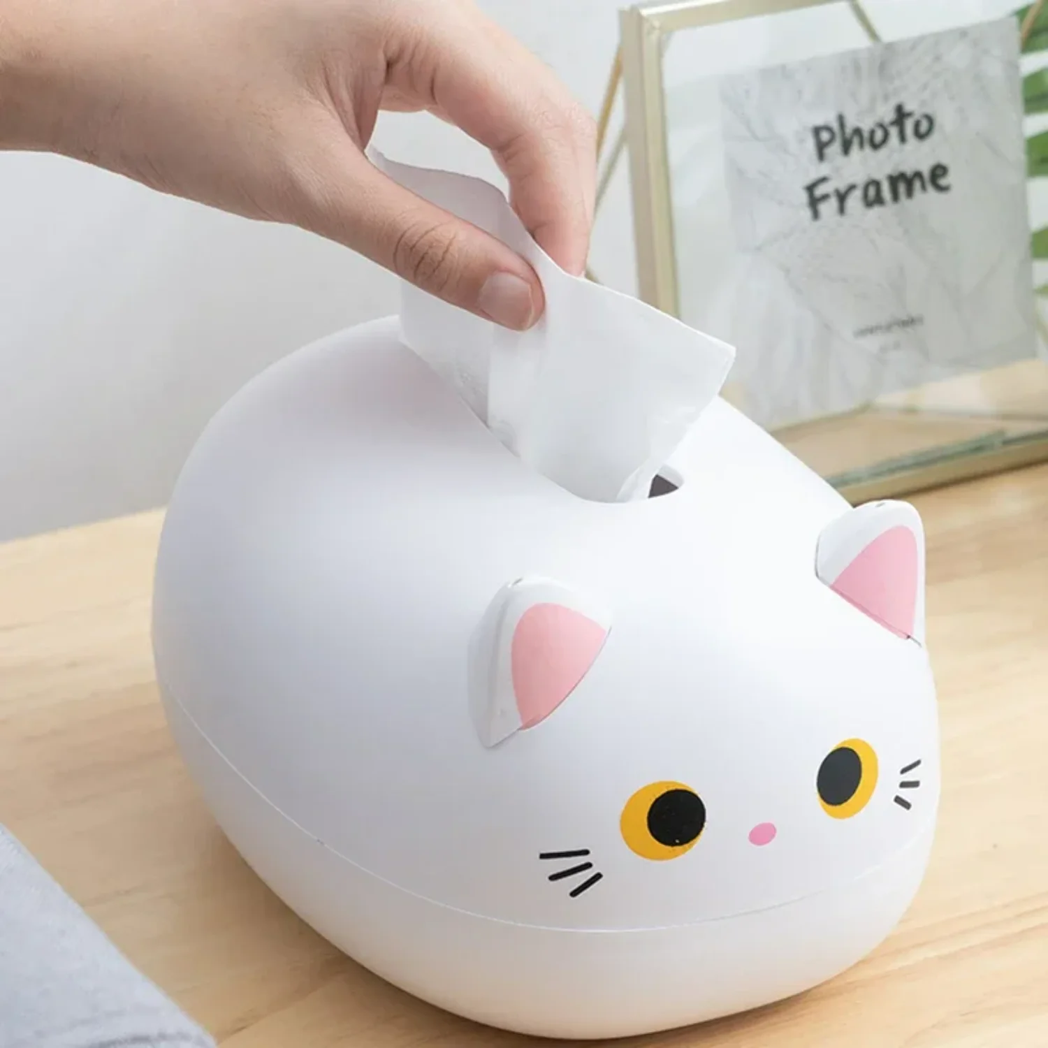 

Kawaii Cat Tissue Box Livingroom Napkin Box Kitchen Paper Container Desktop Toilet Paper Holder Bathroom Dormitory
