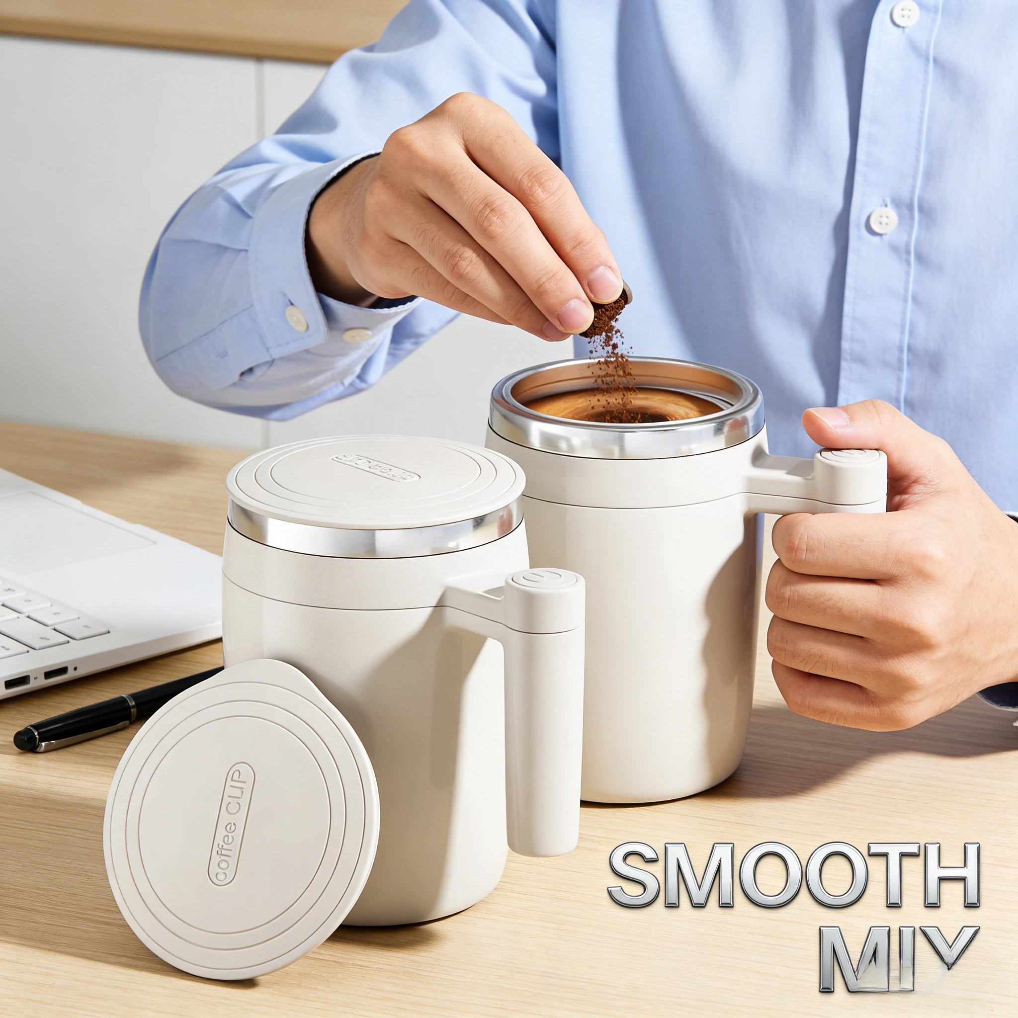 USB Charging Automatic Electric Magnetic Stirring Cup Portable Mixing Bottle for Coffee Milk Soybean Milk