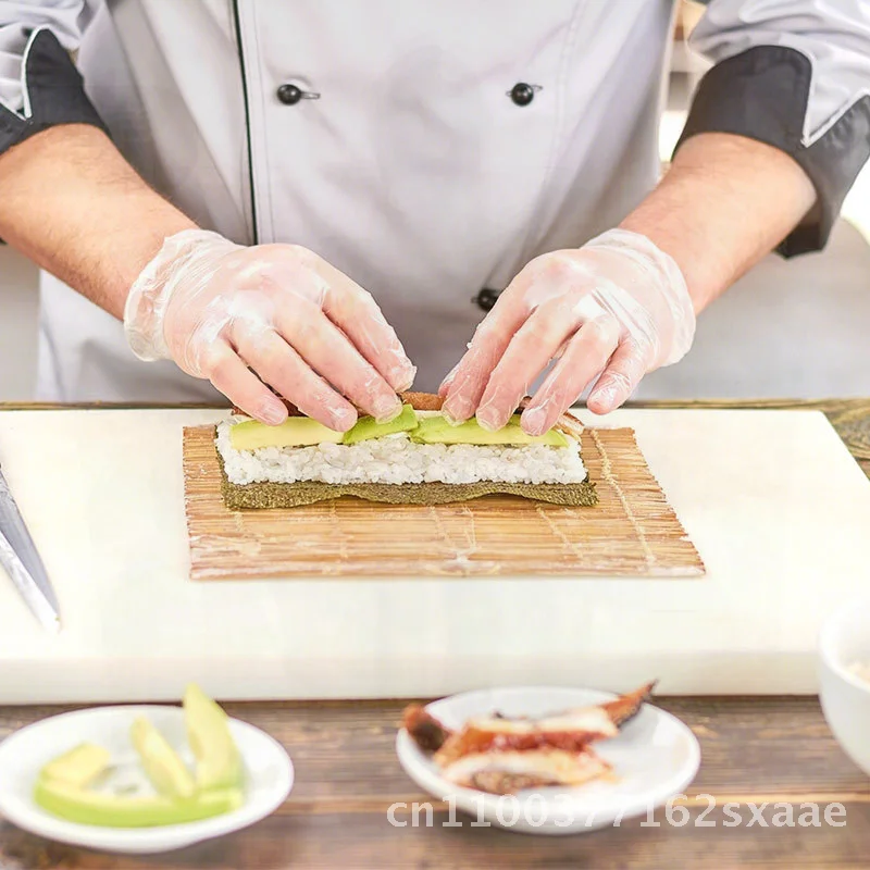 

Usijing пищевые одноразовые перчатки из ПВХ, утолщенные прозрачные для выпечки, столовой, кухни, красоты, пылезащитные латексные перчатки S, M, L