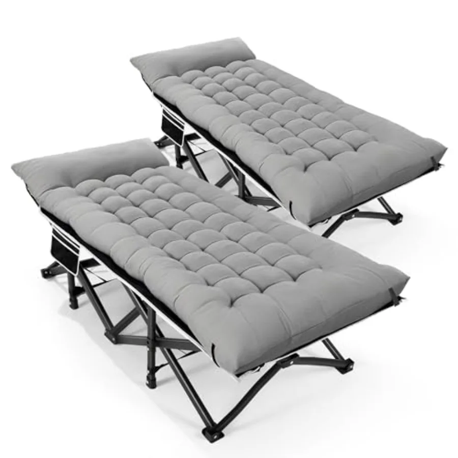 

Кемпинговая кровать с матрасом, 32 дюйма, сверхширокая, для взрослых, выдерживает до 601 фунтов, кровать для сна.