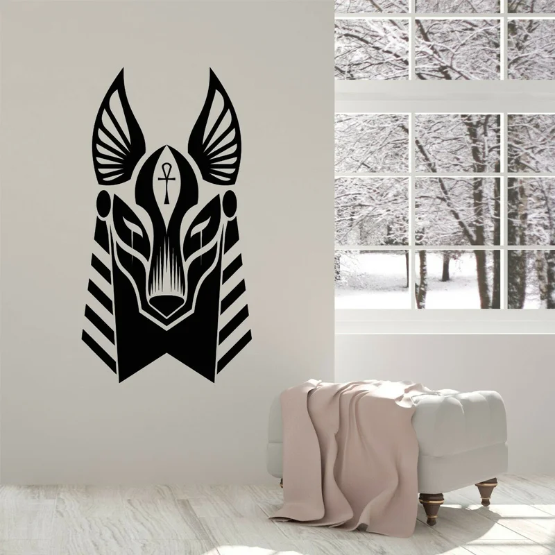 

Ancient Egypt Anubis Egyptian God Head Wall Stickers Vinyl Home Decor Room New House Decoration Wall Decals Wallpaper Mural 4873