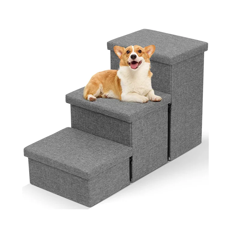 

Folding Dog Stairs For Small Dogs Pet Steps With Storage dog ramps pet stairs - folding ramp for Small Pets Puppies Cats