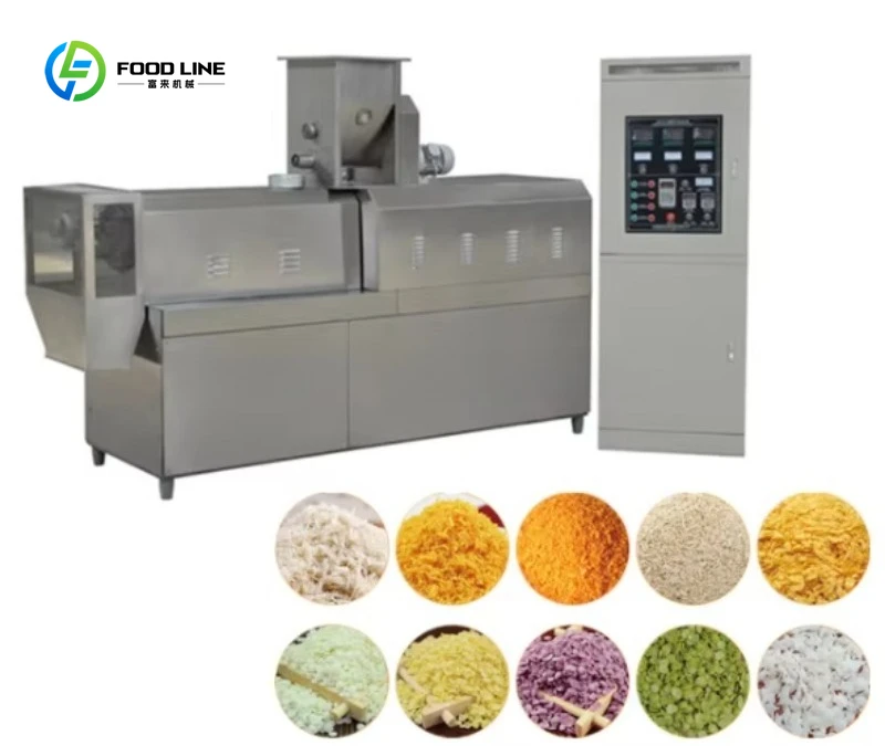 Customized Full Automatic Crispy Bread Crumb Making Machine  / Industrial Bread Crumb Production Line