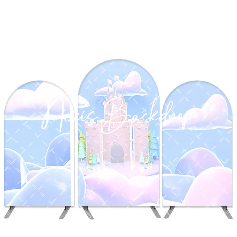 

Fantasy Blue Sky Cloud Castle Backdrop for Photography Kids Birthday Party Decoration Boys Girls Baby Shower Kids Background