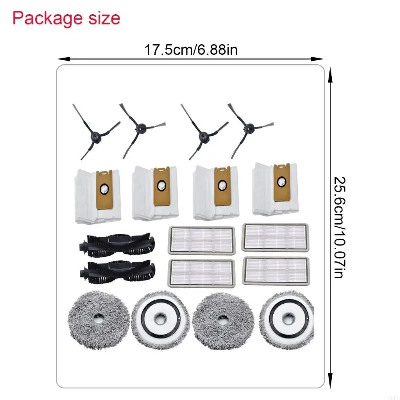 J6PE Mop -Stoffstaubbeutel Ersatz Filter Hauptbürste Ersatzteil für Vakuum geeignet