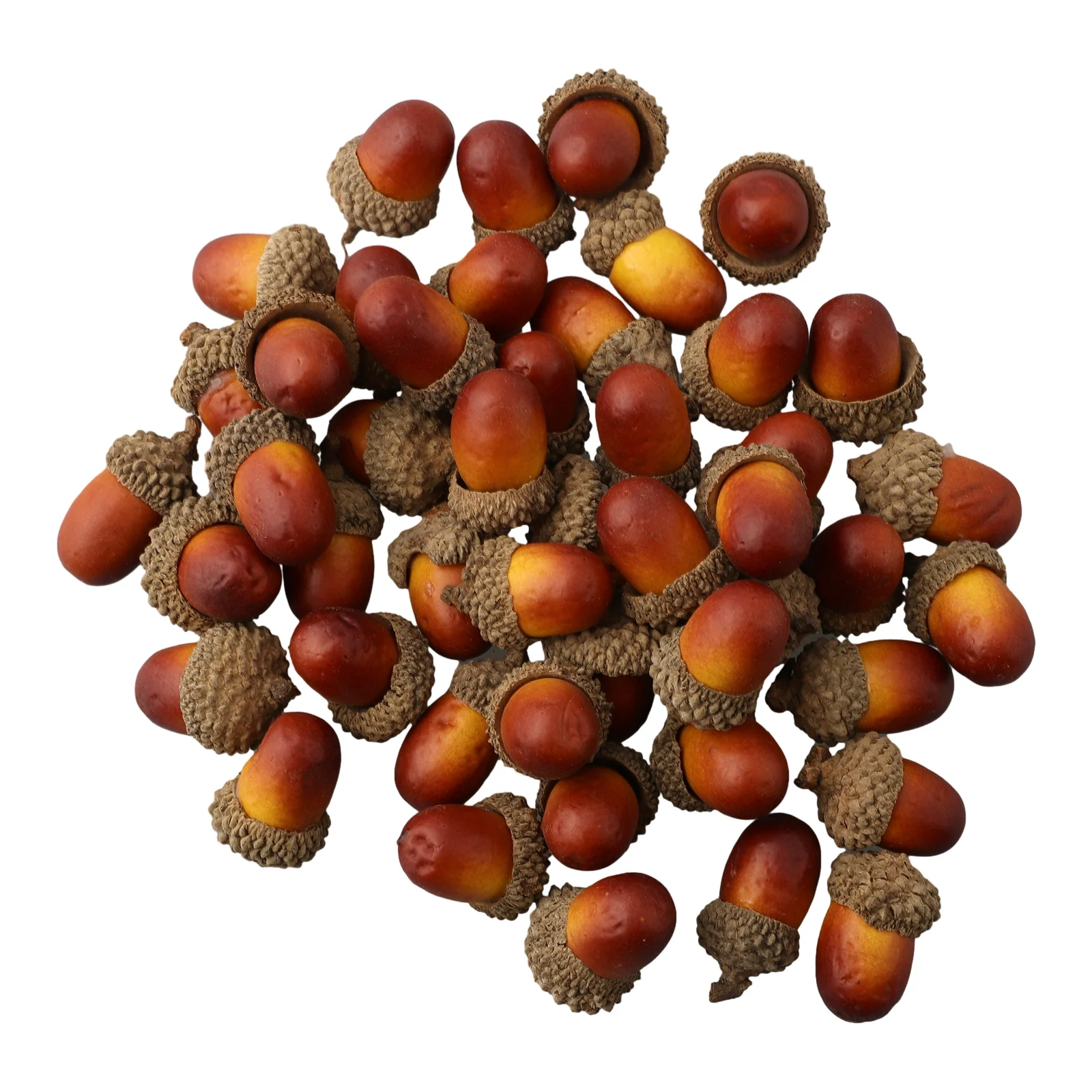 50pcs Artificial Acorn Fake Nutty For Home Party Christmas Autumn Decoration Realistic Artificial Acorn Oak Nut Simulation Pine