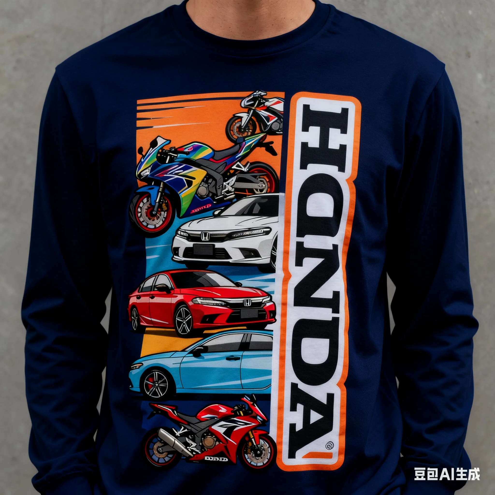 تي شيرت مطبوع عليه شعار Honda Shirt، تي شيرت رياضي مريح وقابل للتنفس لسباق الدراجات النارية للرجال والنساء #2