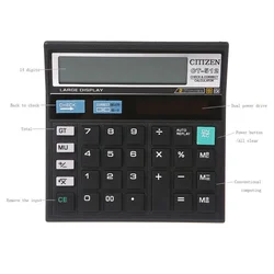 12-Digit Solar Dual Power Large Display Office Desktop Calculator CT-512