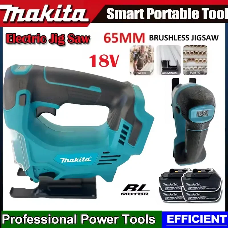 

Аккумуляторный электрический лобзик Makita, портативный многофункциональный инструмент для работы по дереву, совместимый с аккумулятором Makita 18В